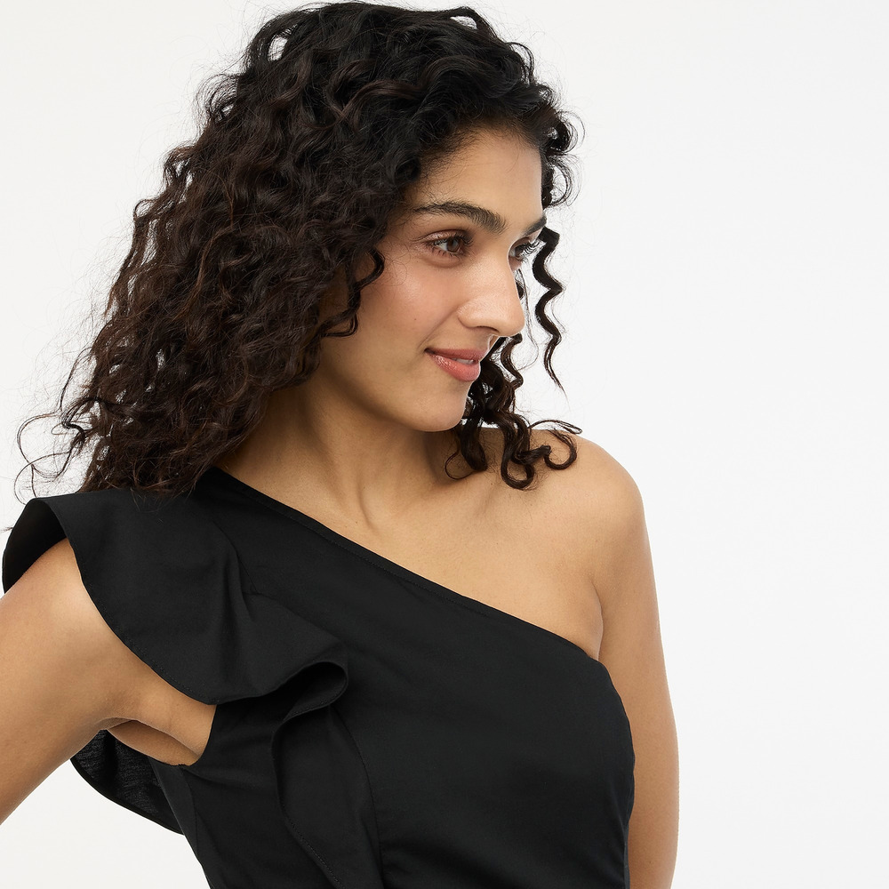 J.Crew Factory Petite one-shoulder maxi dress P6 - Picture 2 of 7